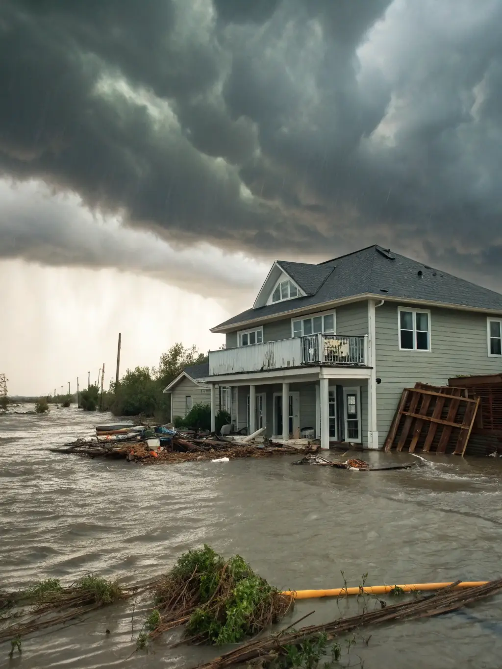 A house with visible fire damage, including charred walls and smoke stains, showcasing the fire damage restoration services offered by Water Rescue NJ.